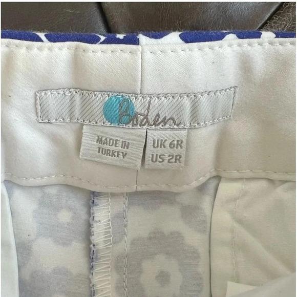 BODEN Richmond Stretch 7/8 Ankle Ponte Pants Size 2 Greek
Blue Floral Trouser - Picture 10 of 13